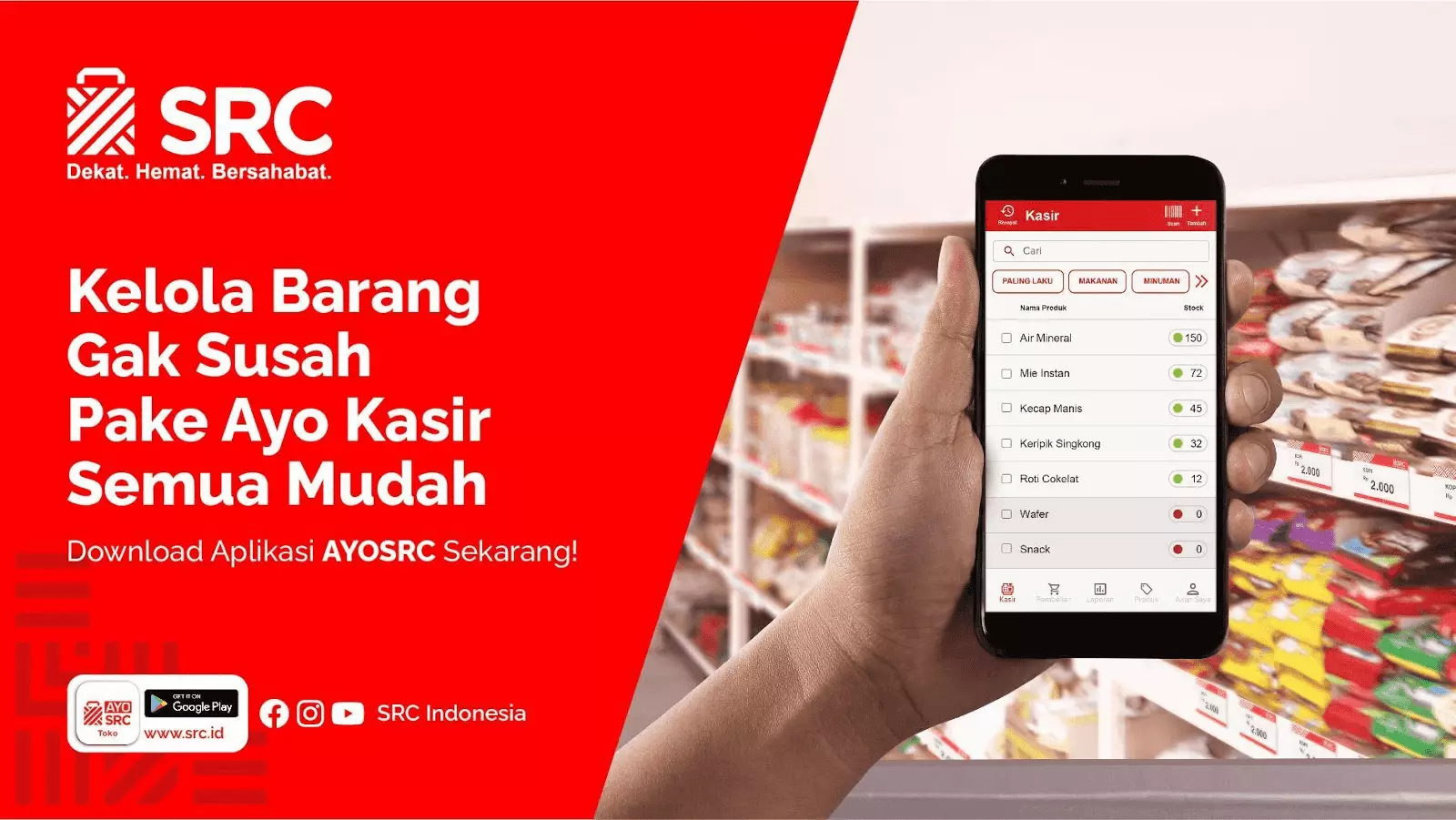 Ayo SRC Kasir, Aplikasi Kasir Toko Kelontong Masa Kini